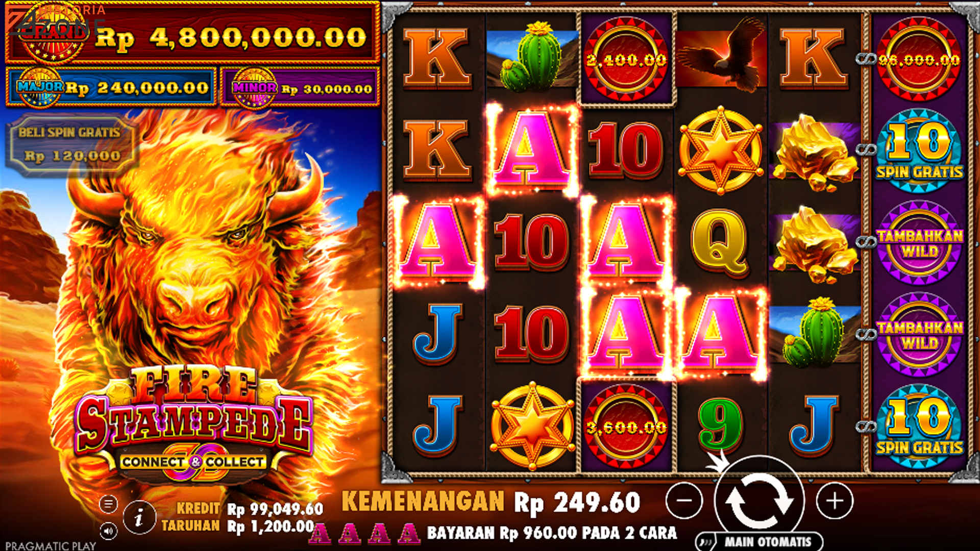 Link Cnnslot Gandeng Fire Stampede Spin 19x Super Brutal!